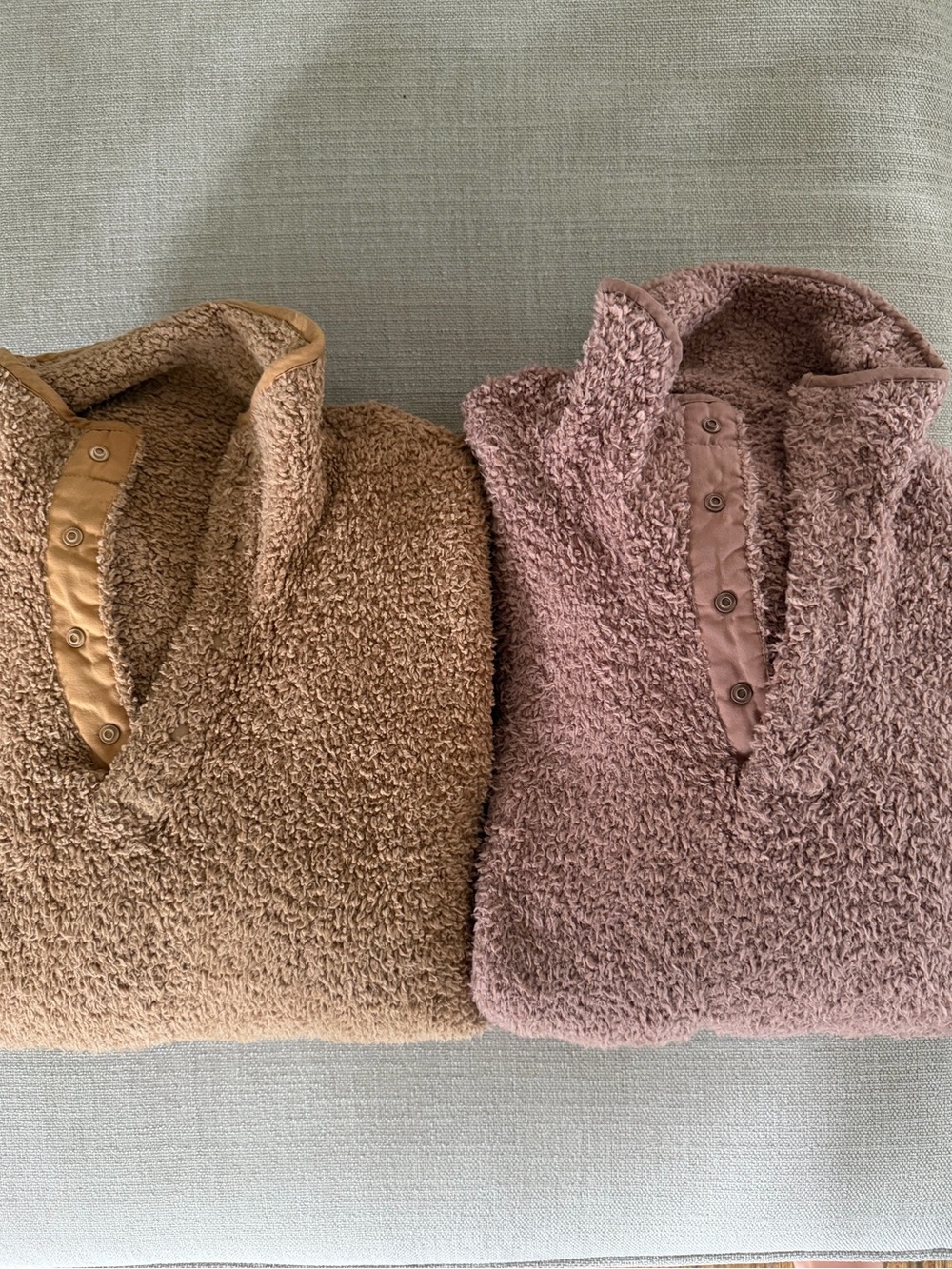 SKIMS Sherpa Pullover Jacket Bundle - Taupe and Mauve